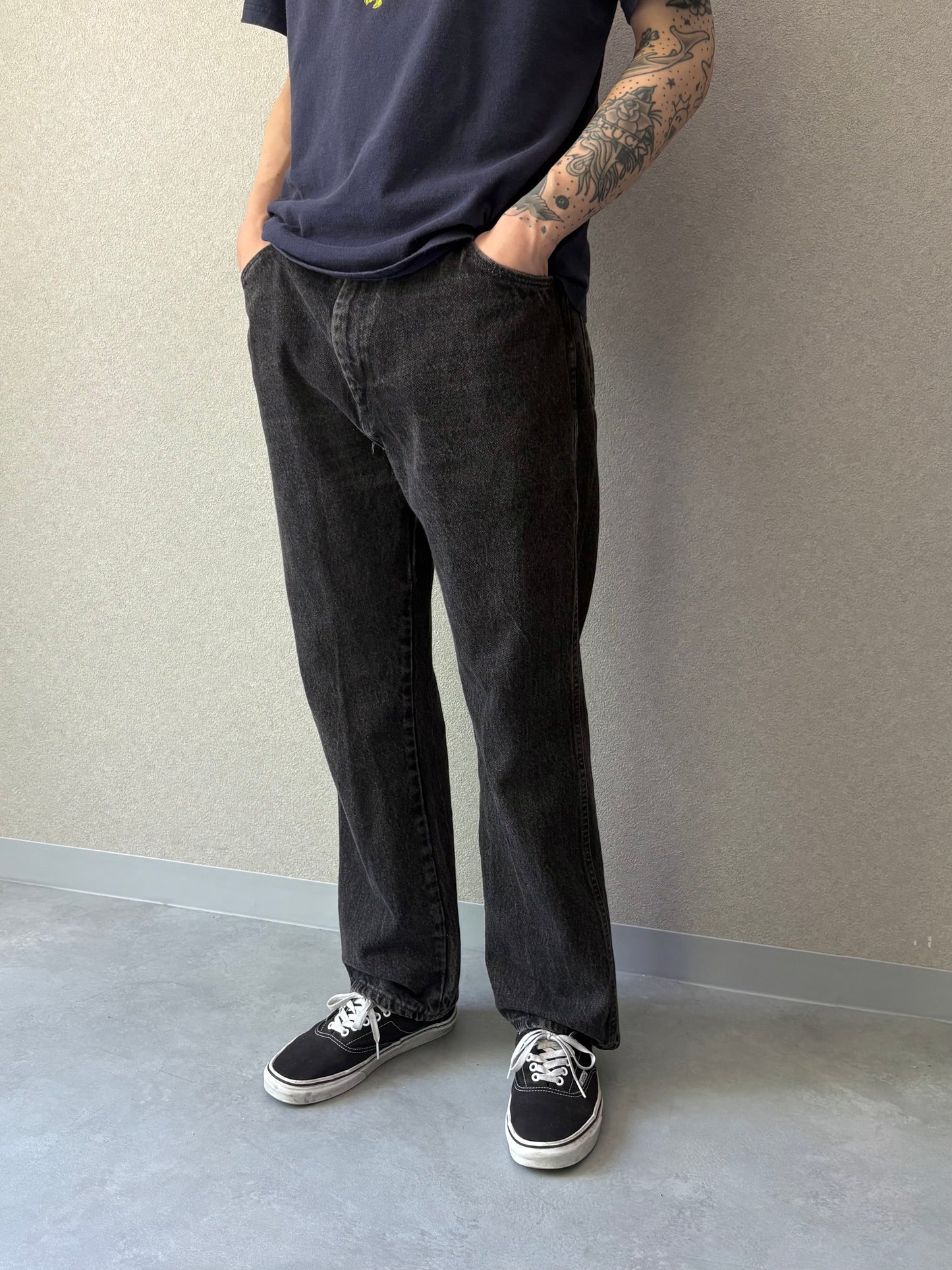 80's〜 RUSTLER yarn dyed denim pants "Made in USA"