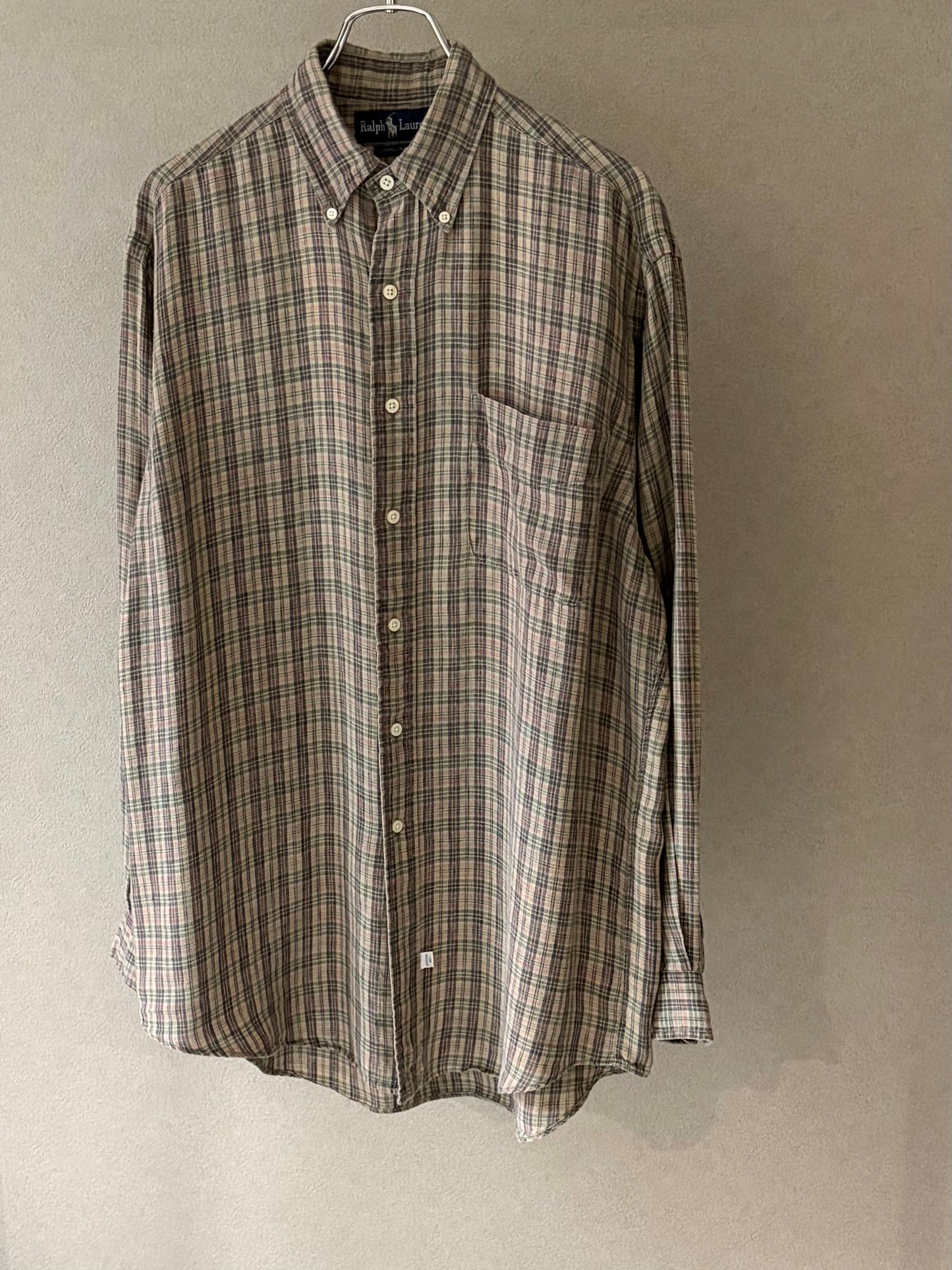 80's Polo Ralph Lauren linen BD shirt