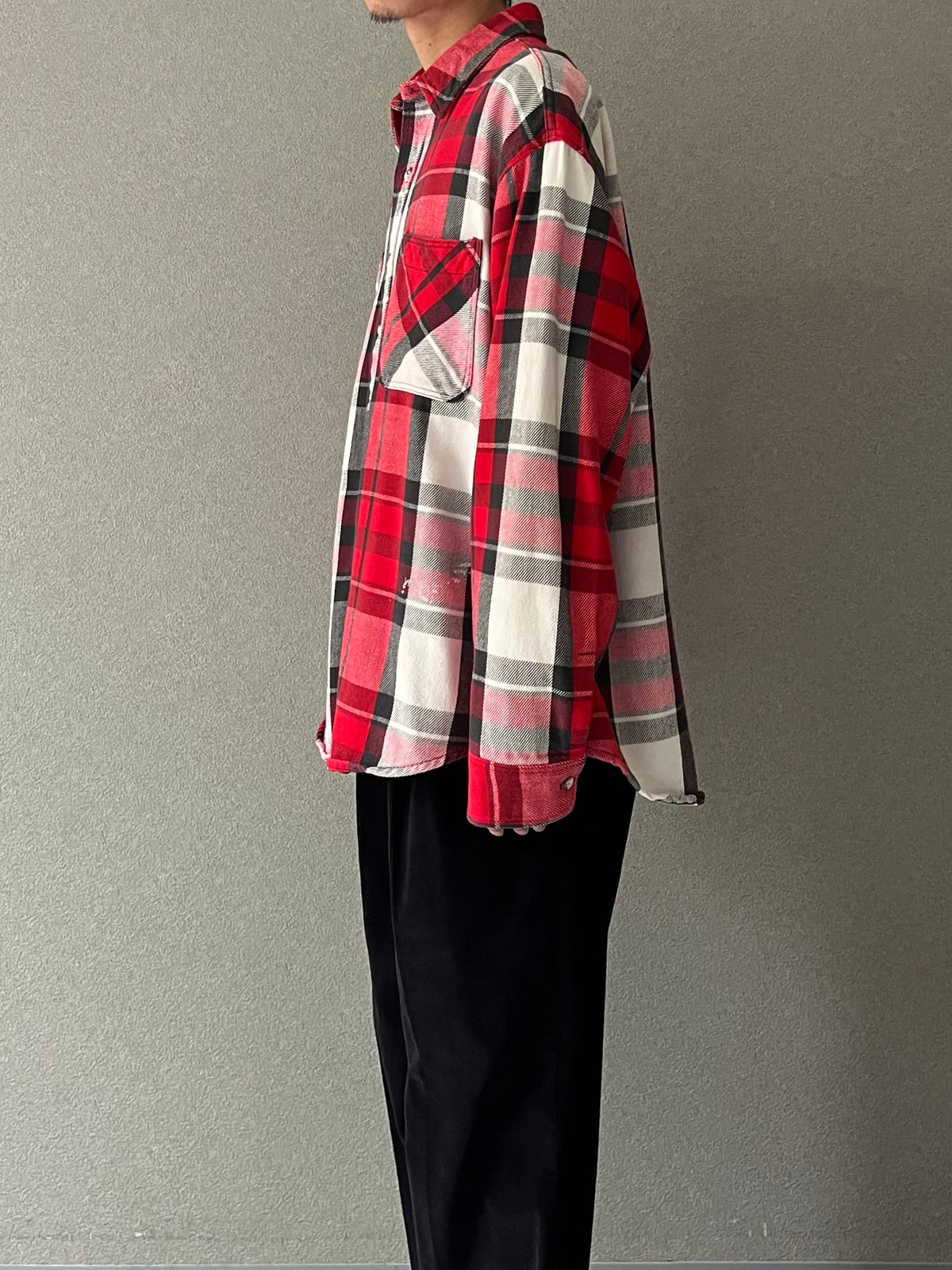 80's ST.JOHN'S BAY flannel shirt "Made in USA"