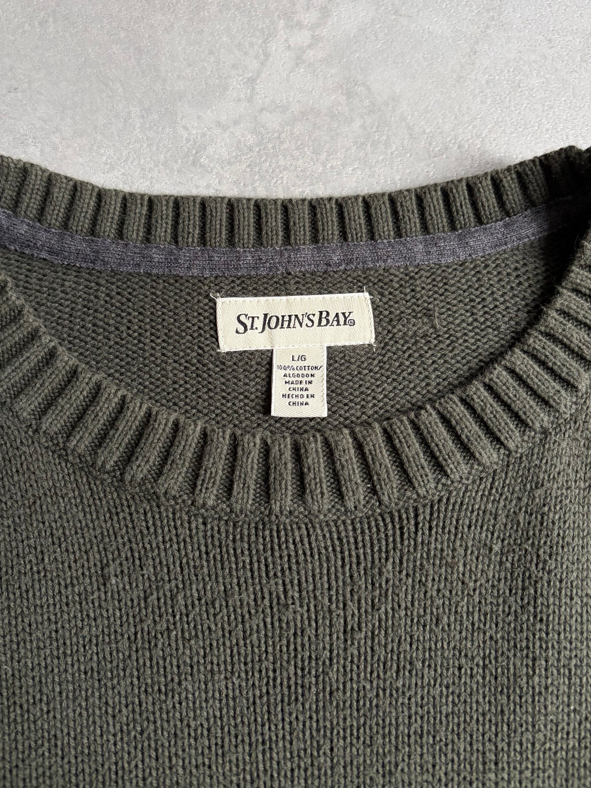 00's ST.JOHN'S BAY cotton knit sweater