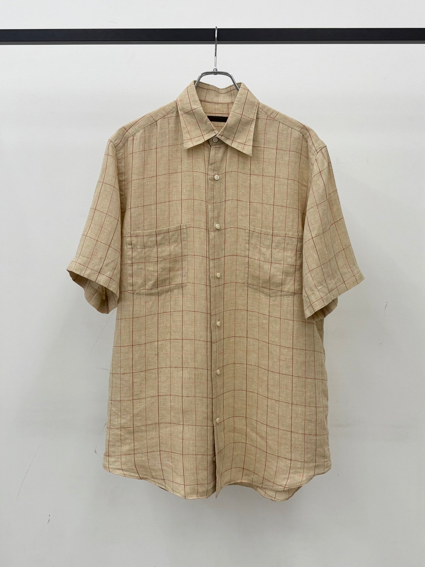 00's LUIGI VENAFRA S/S linen shirt