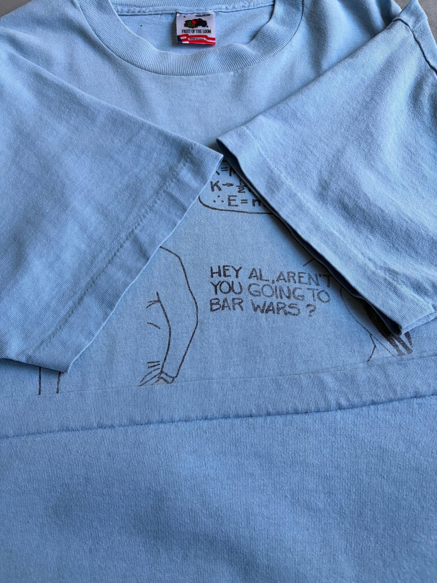 90's UNKNOWN print t-shirt "Made in  USA"