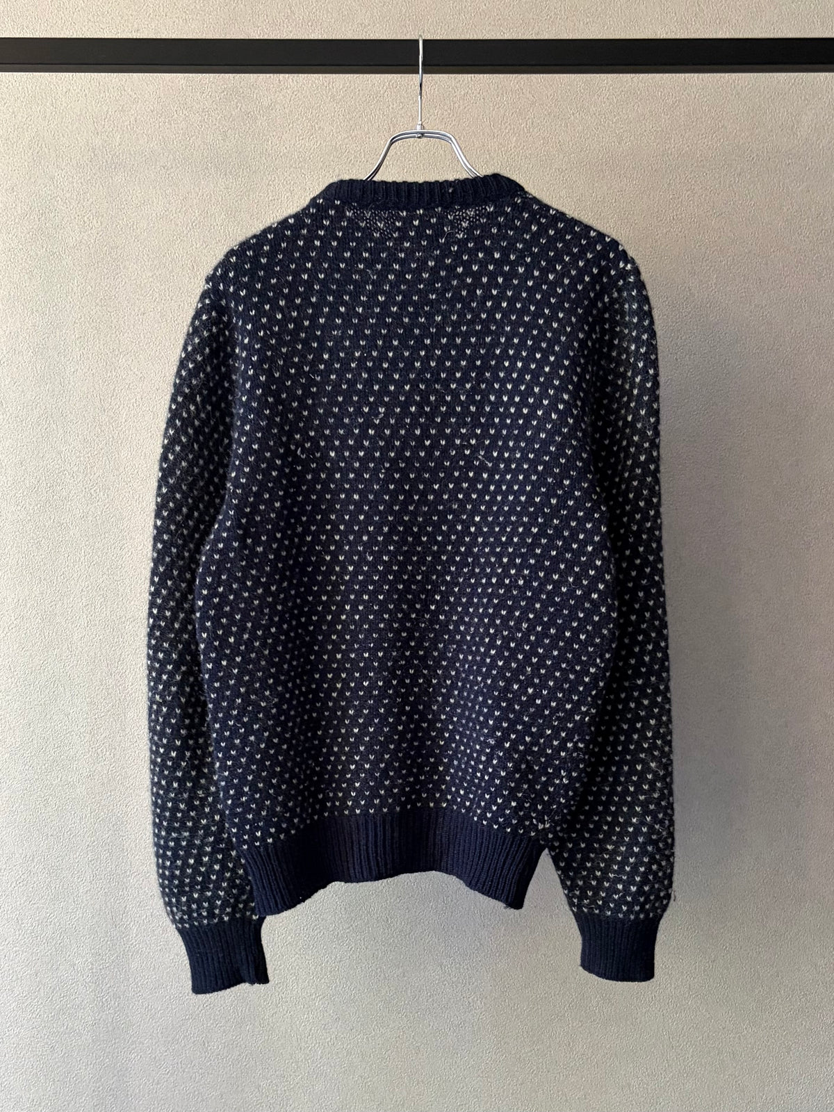 80's AMERICAN EAGLE birds eye knit sweater "Made in USA"