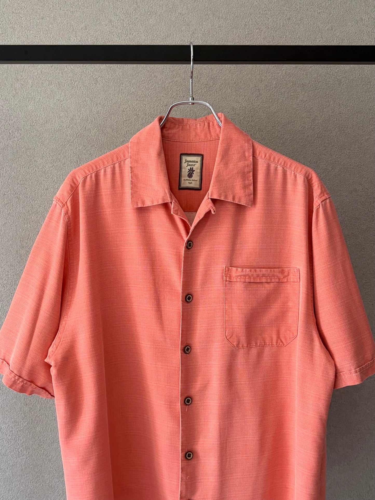 00's Jamaica Jaxx silk open collar shirt