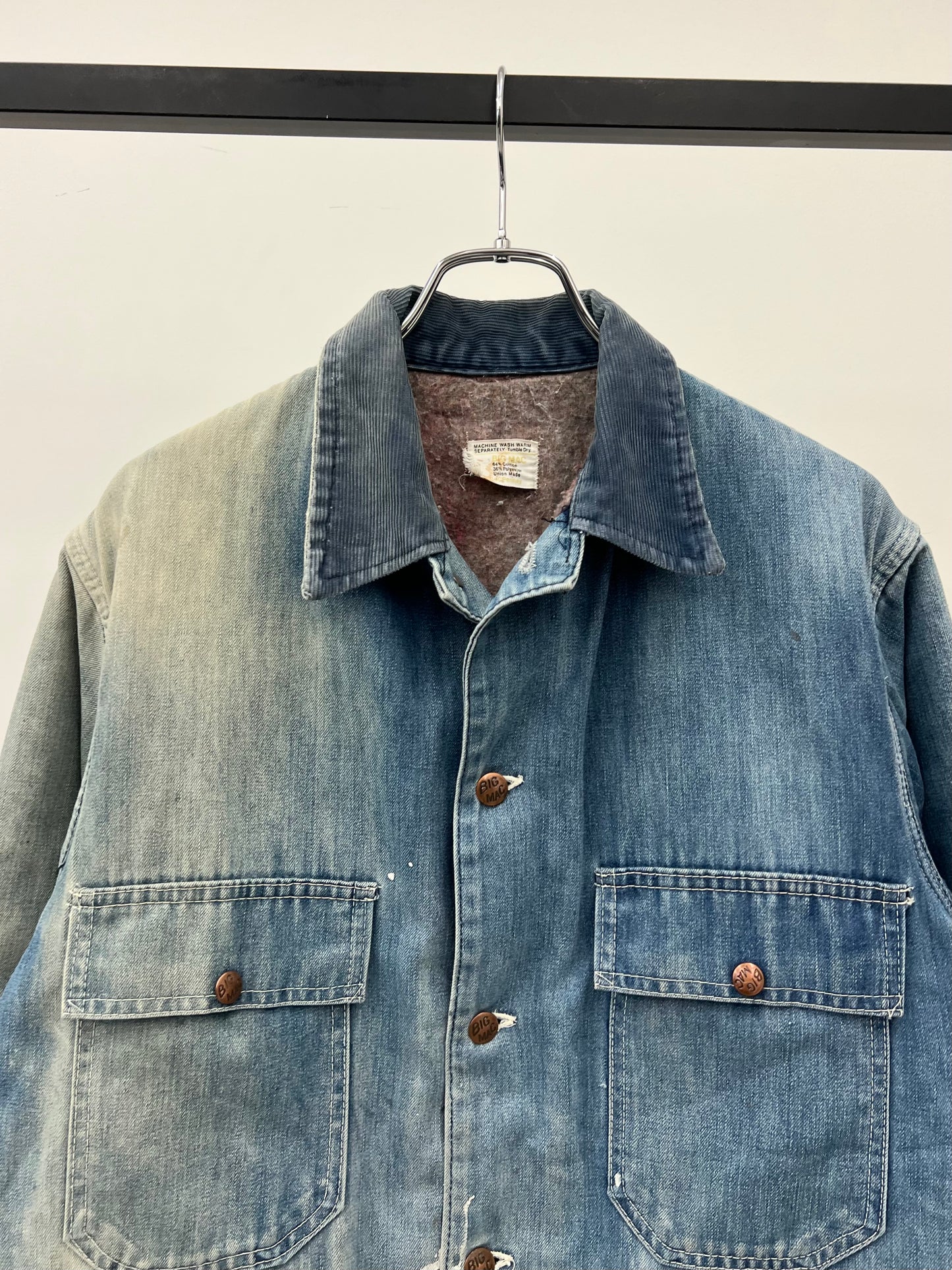 70's BIG MAC denim coverall jacket "Sun fade"