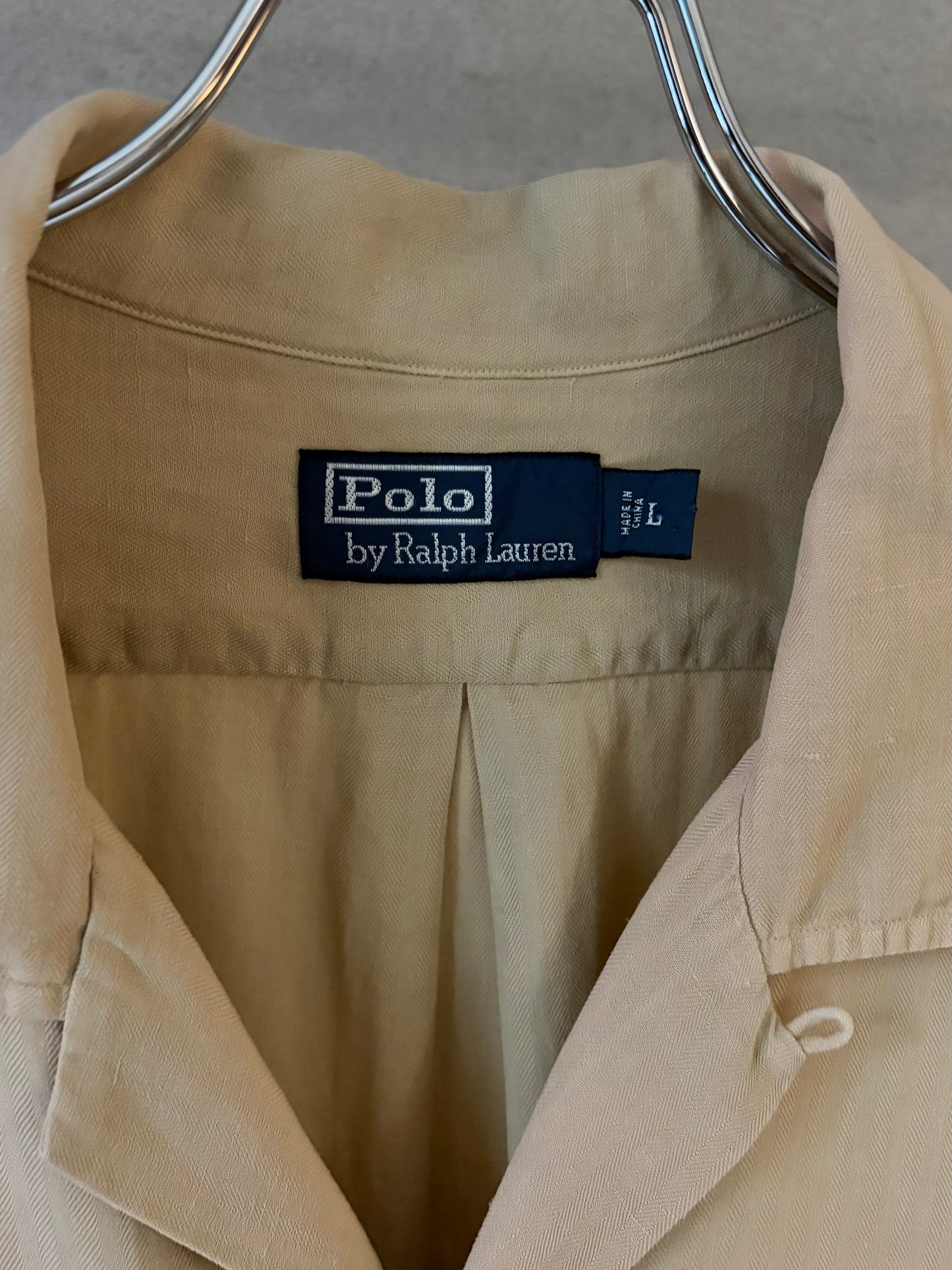 90's Polo Ralph Lauren silk linen open collar shirt