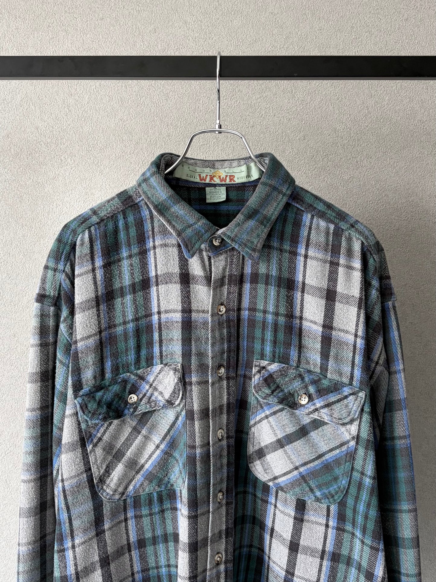 90's ANCHOR BLUE flannel shirt