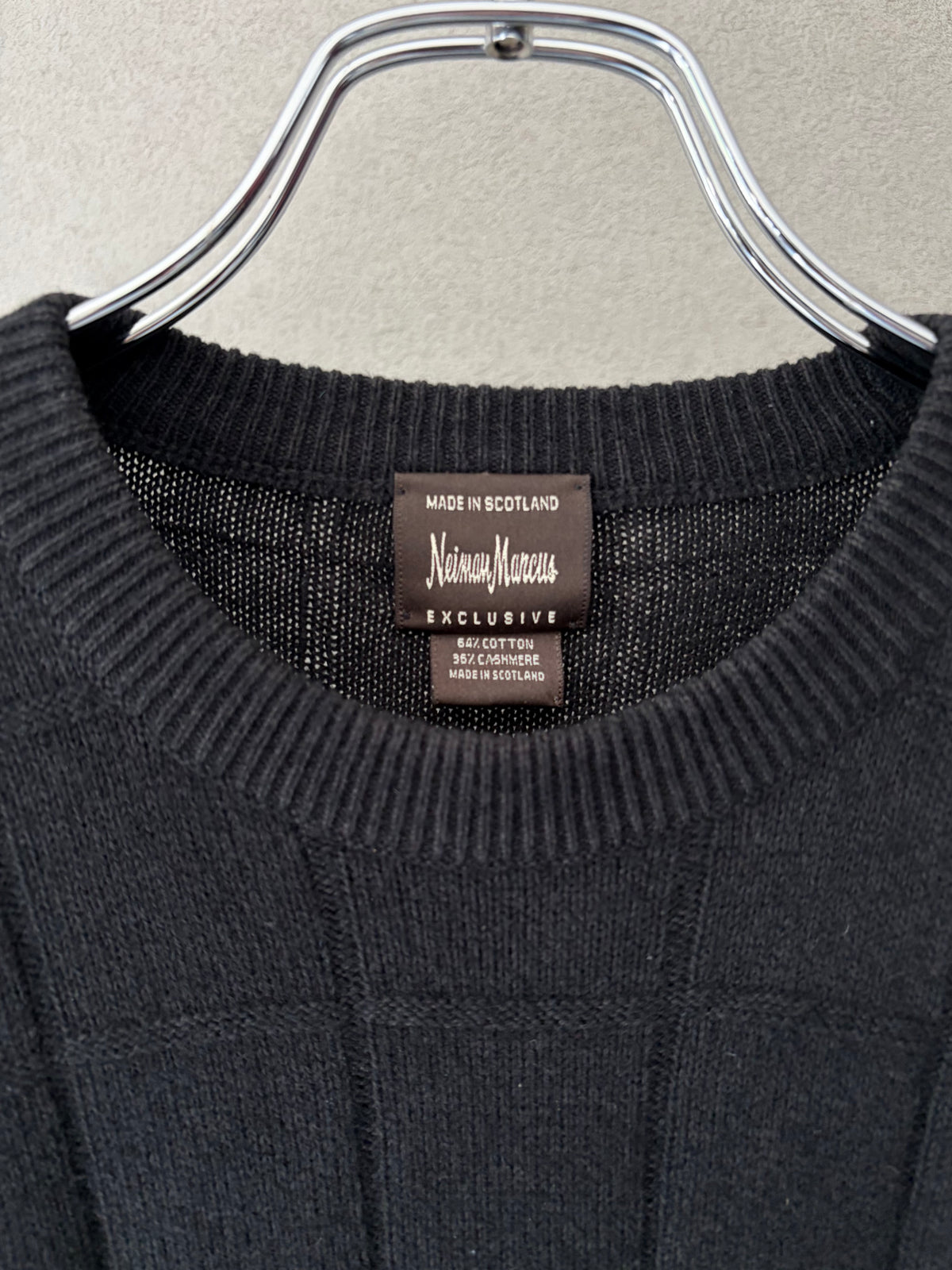90's Neiman Marcus cashmere knit sweater "Made in SCOTLAND"