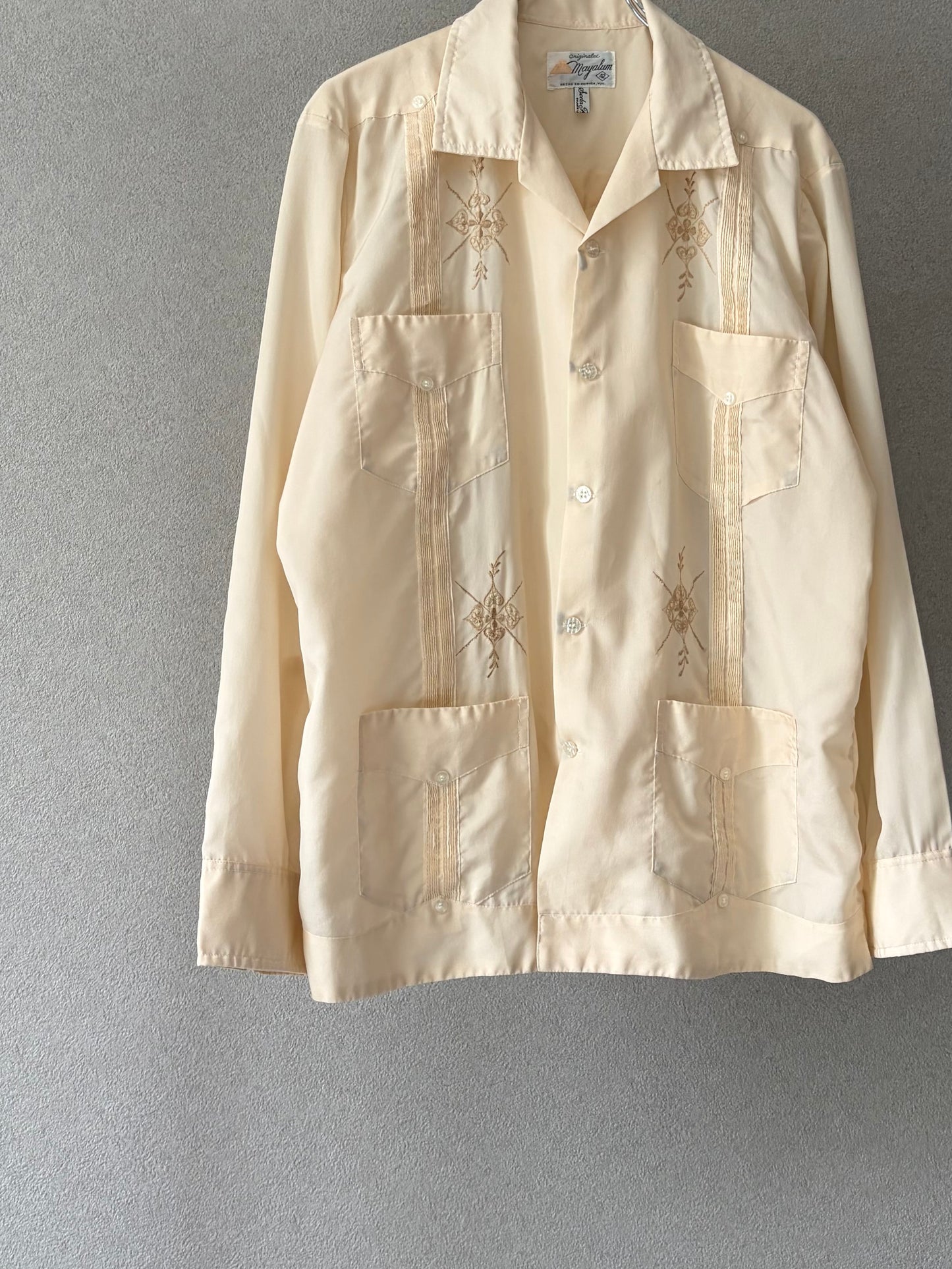 80's Mayalan L/S guayabera shirt