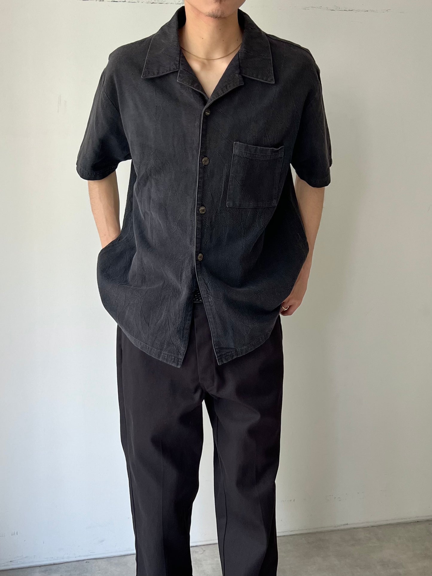 90's ELAN WEAR open collar shirt