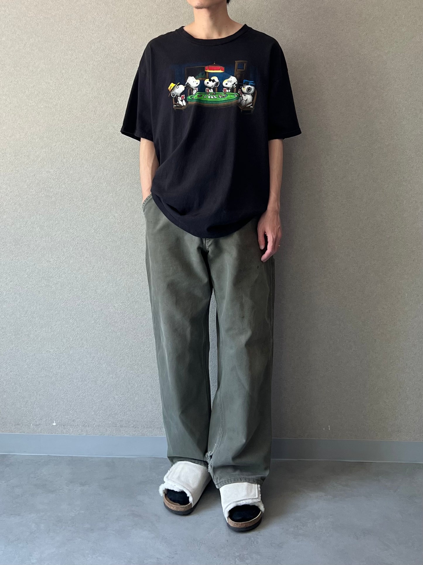 00's PEANUTS print t-shirt