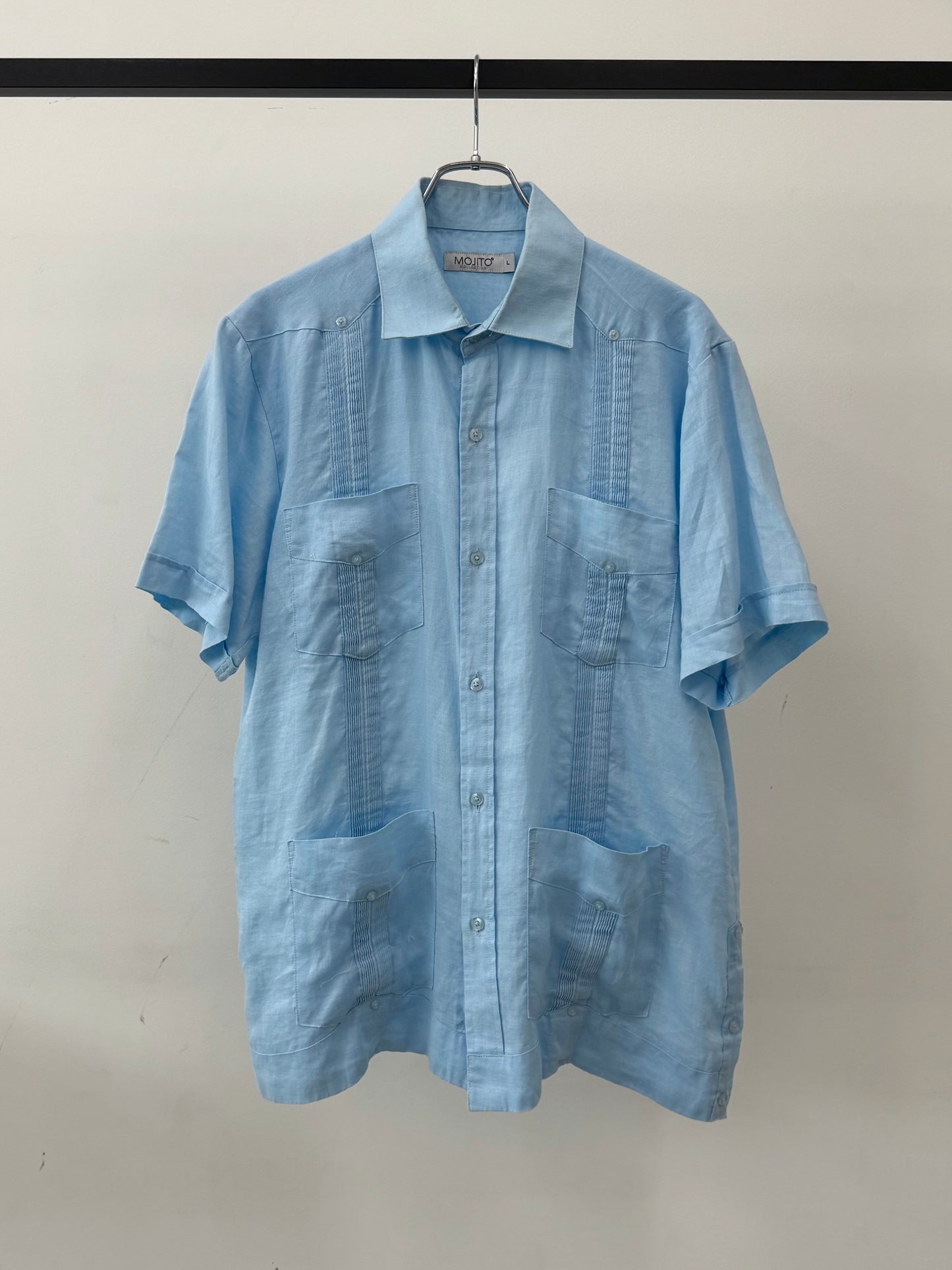 00's MOJITO linen guayabera shirt