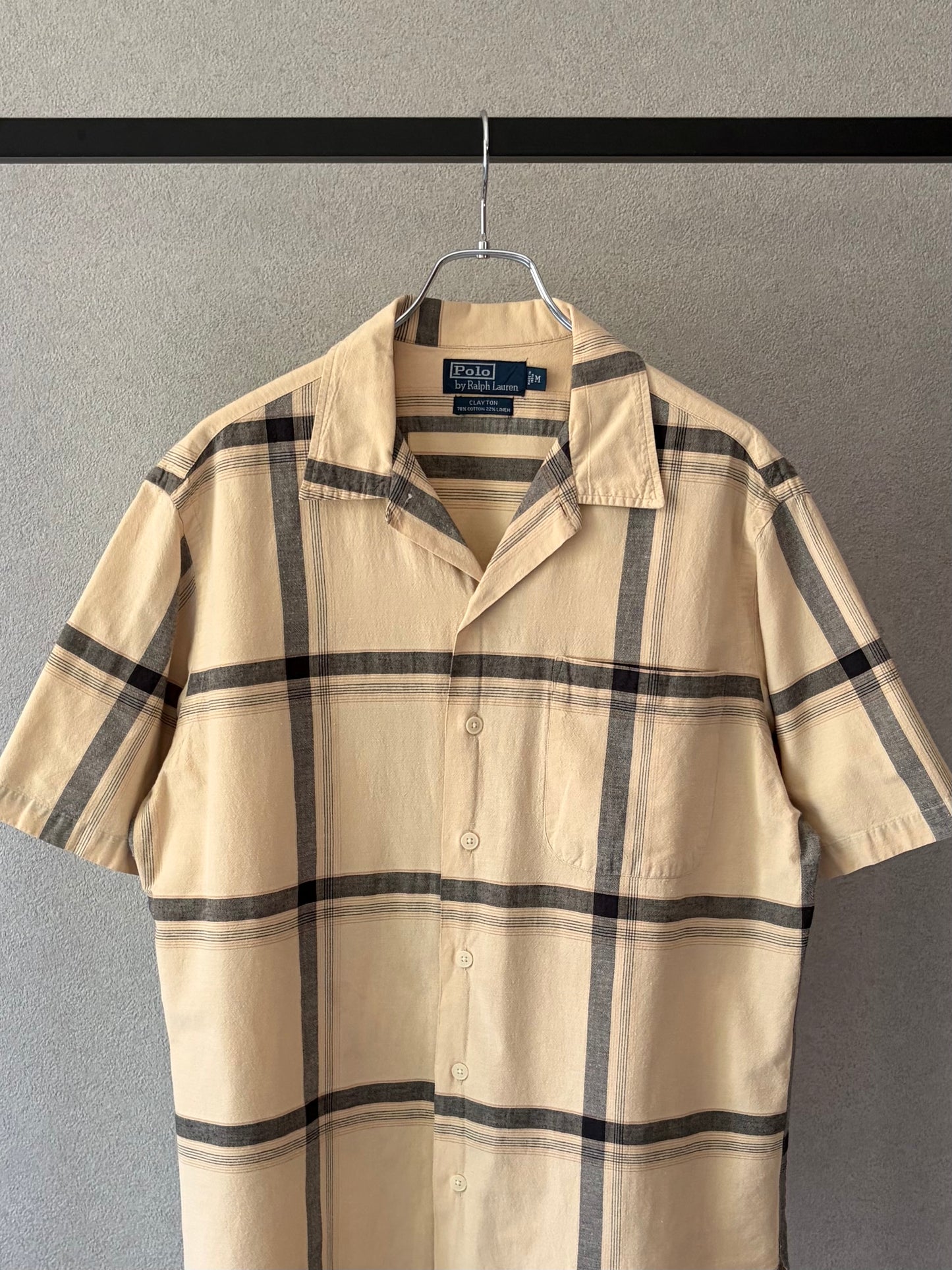 90's Polo Ralph Lauren open collar shirt "CLAYTON"