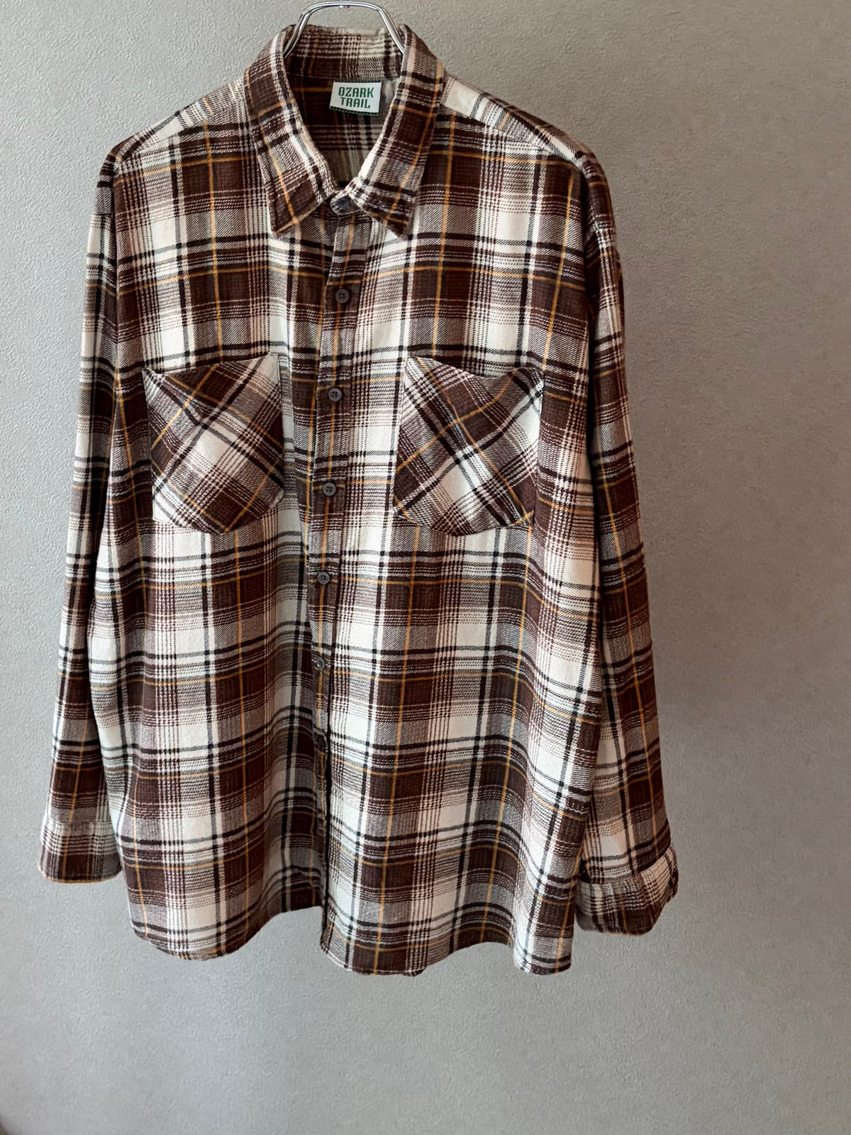 80's OZARK TRAIL print flannel shirt
