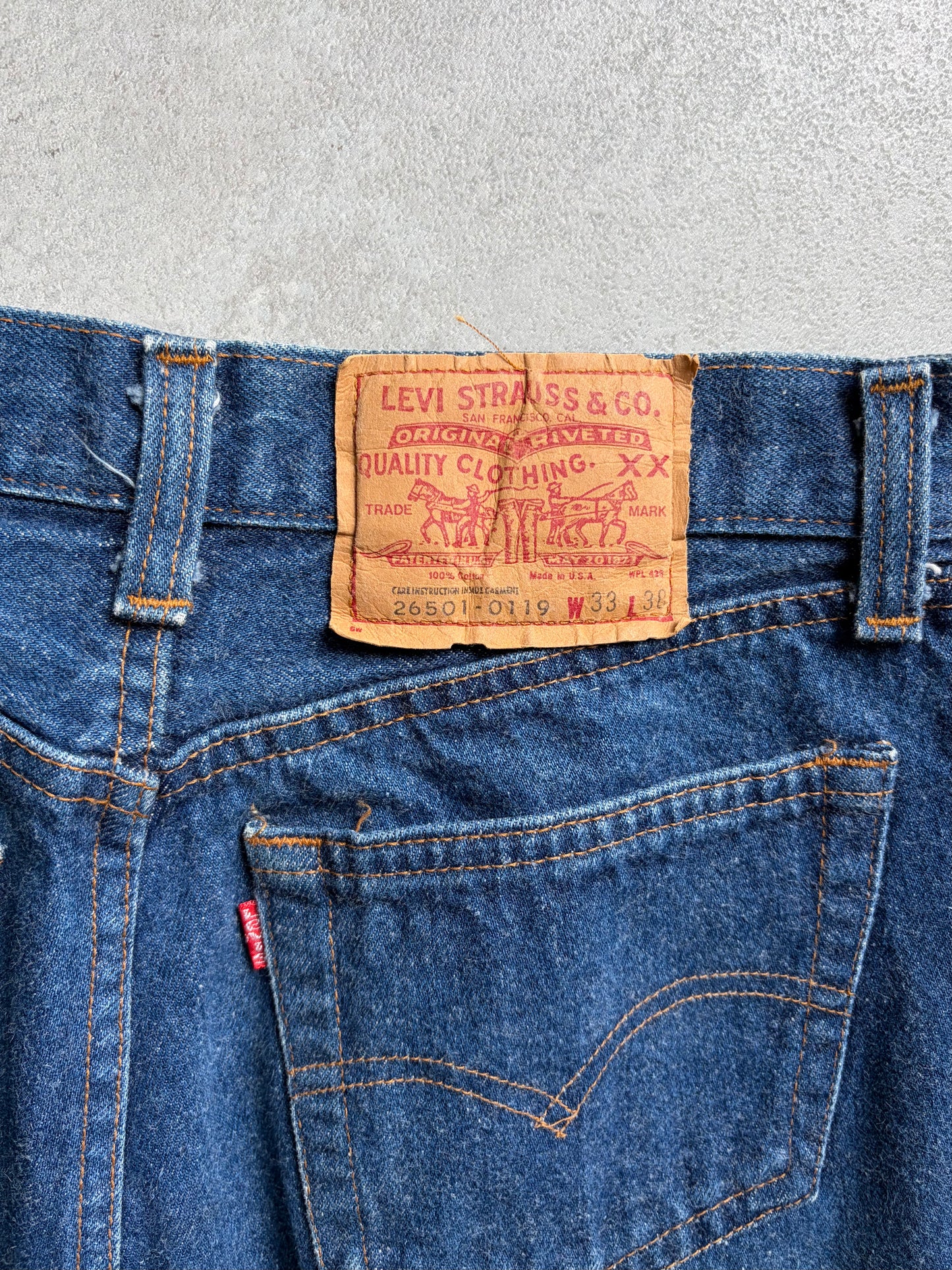 80's Levi's denim pants "Inseam Single"