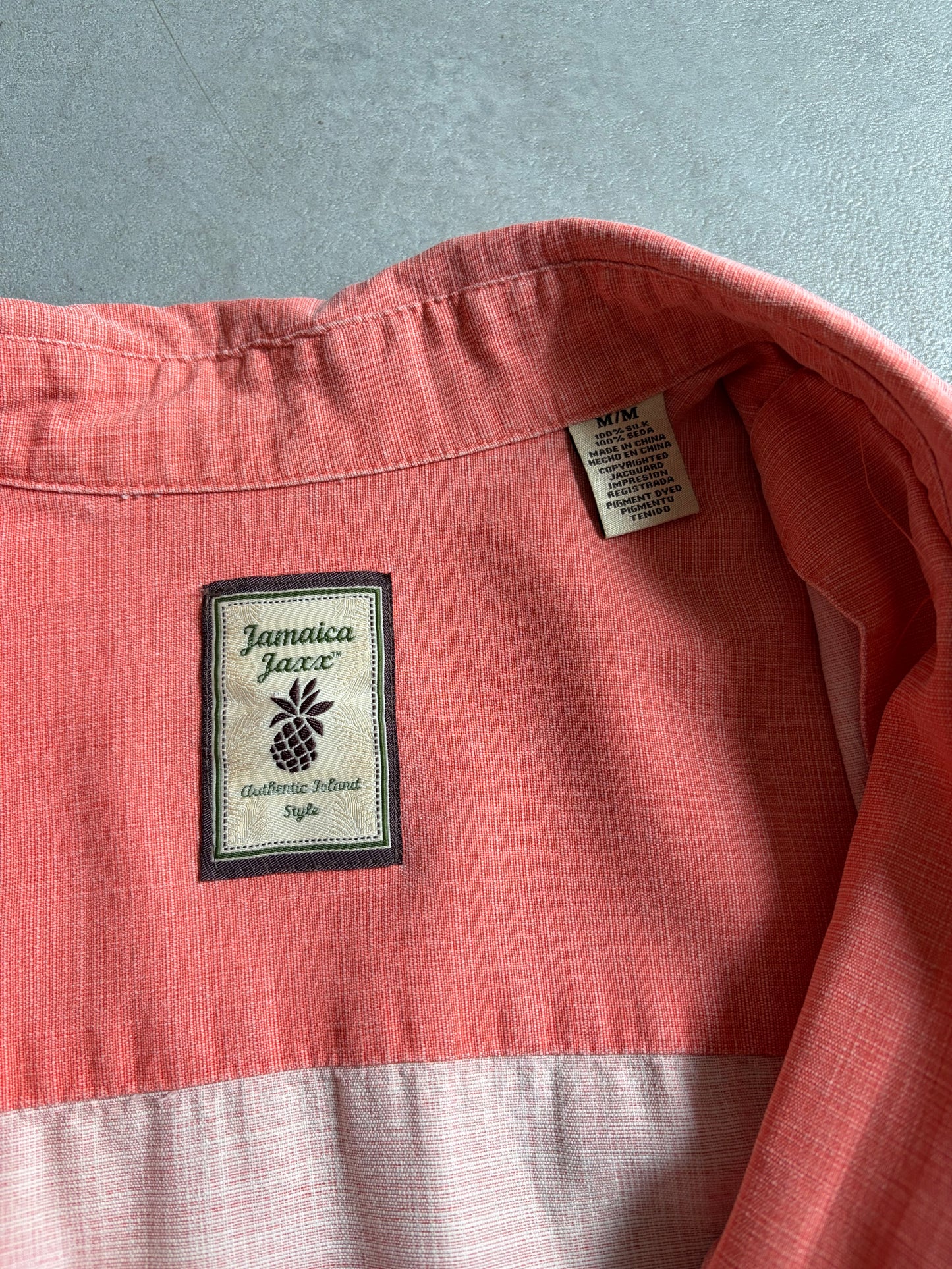 00's Jamaica Jaxx silk open collar shirt