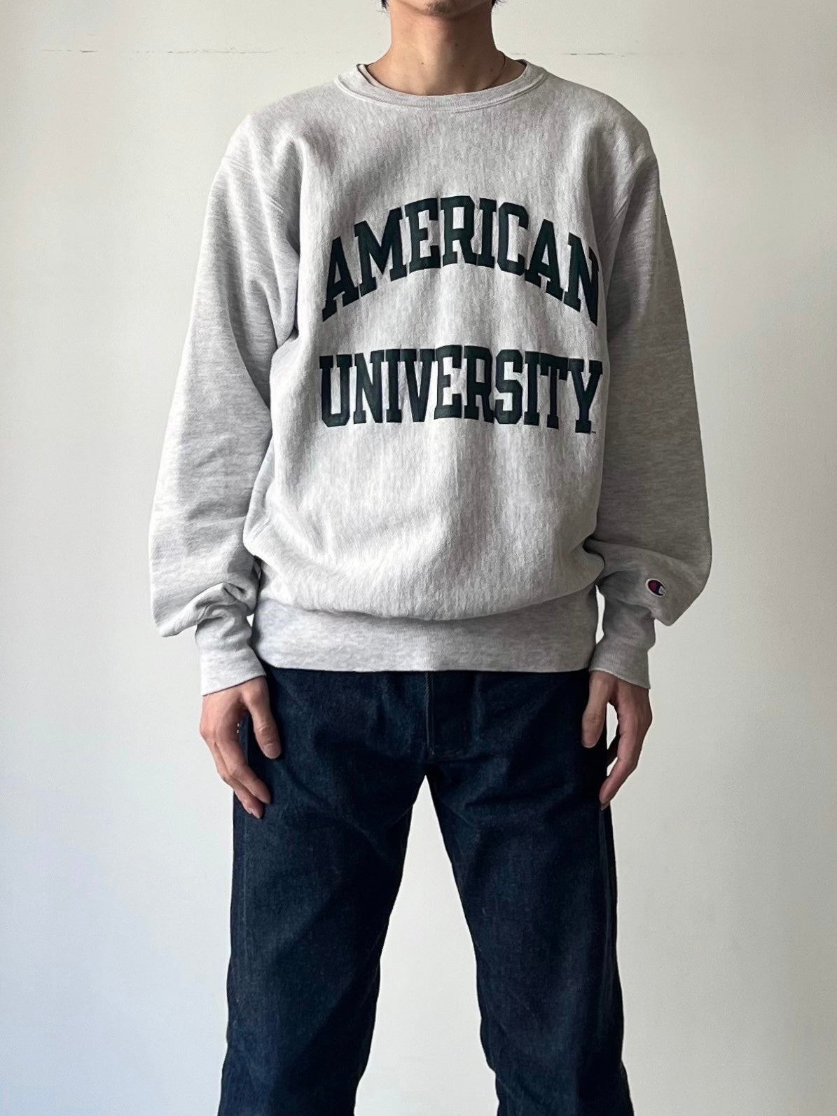 90's Champion REVERSE WEAVE  "AMERICAN UNIVERSITY"