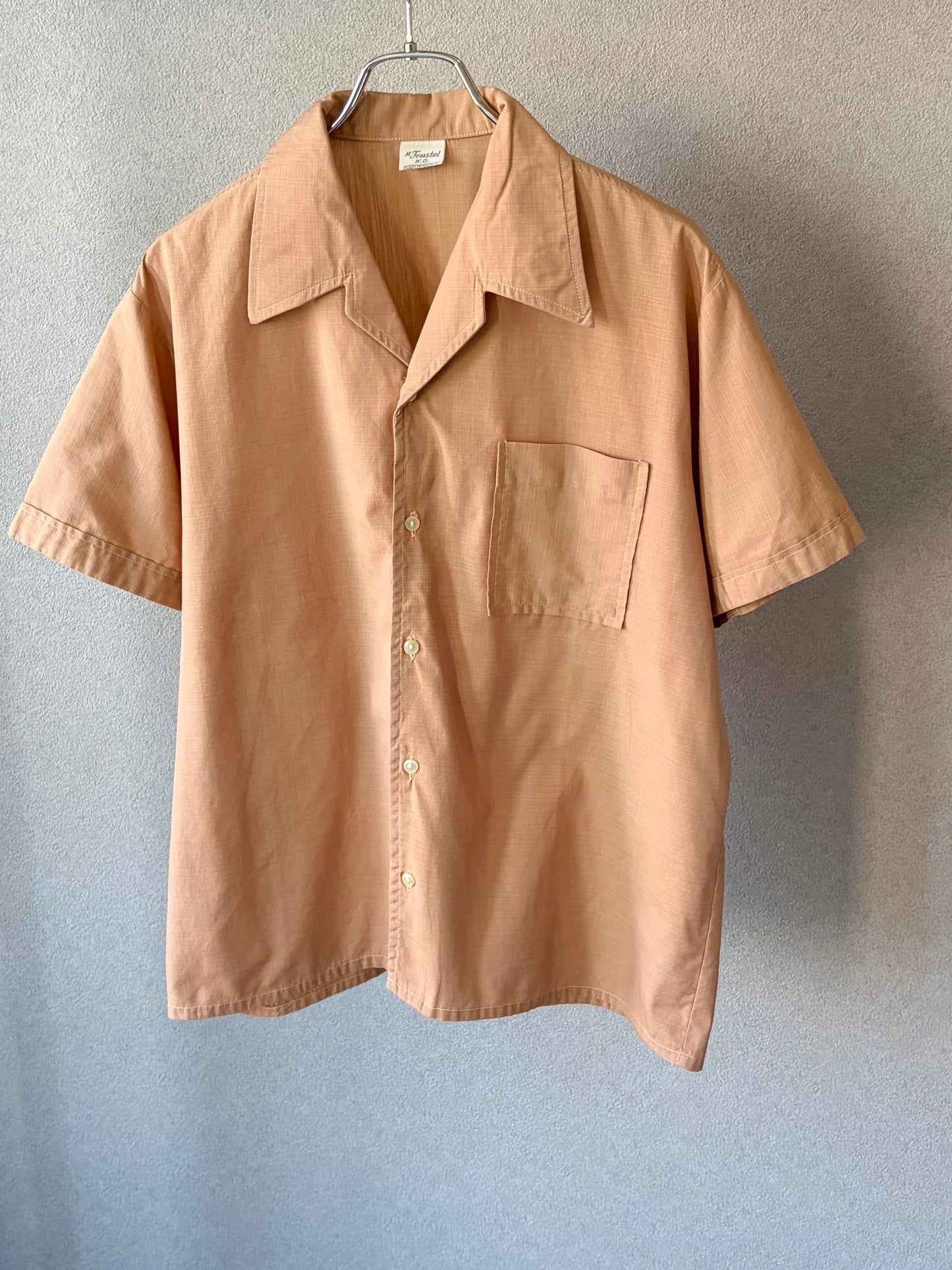 70's M.Feustel K.G. open collar shirt