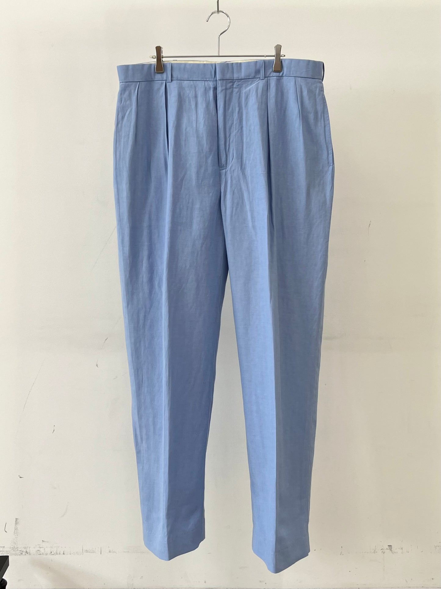 90's Polo Ralph Lauren silk×linen slacks "DEAD STOCK"