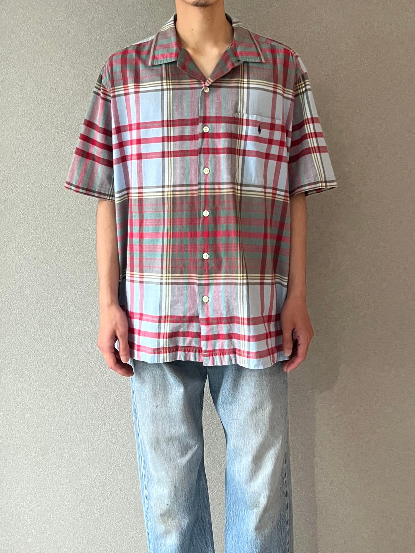90's Polo Ralph Lauren open collar shirt "CALDWELL"