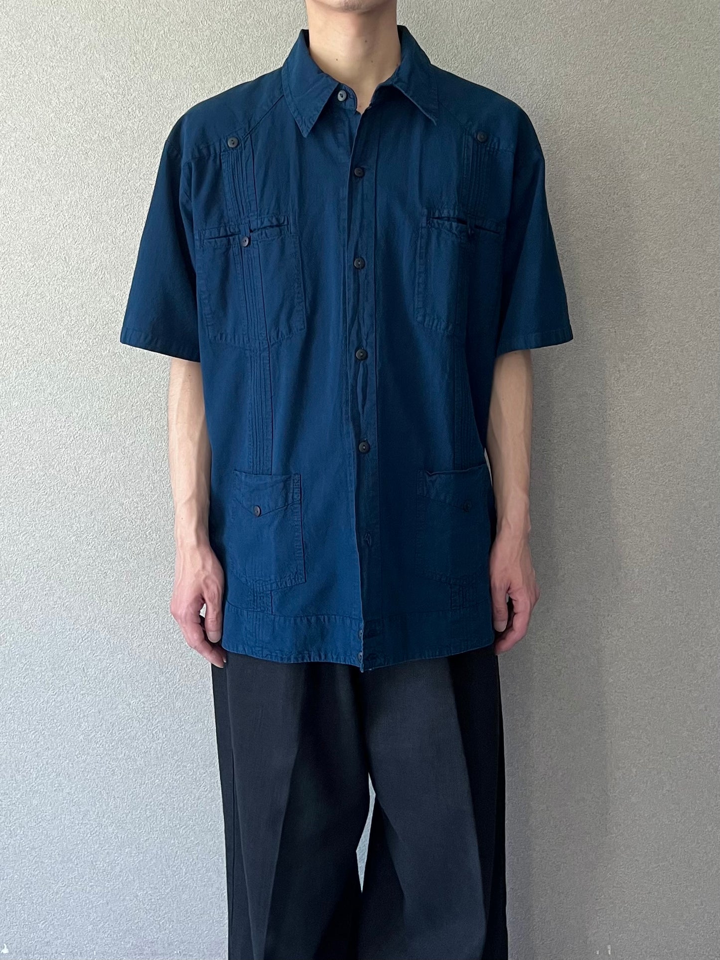 90's HIXCATL guayabera shirt