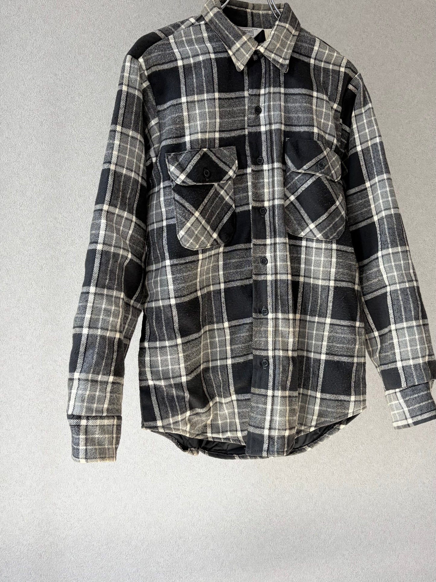80's  FIVE BROTHER quilting flannel shirt "Made in USA"