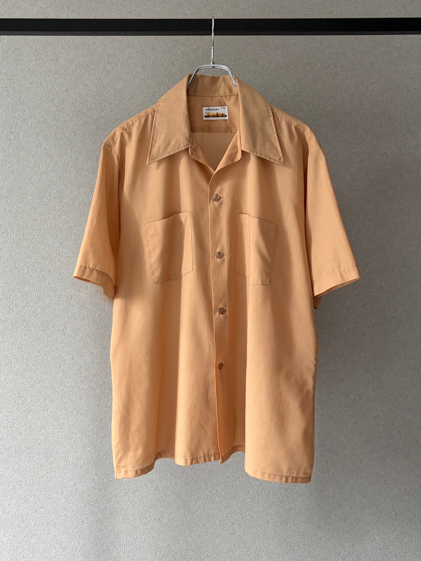 70's ARROW open collar shirt