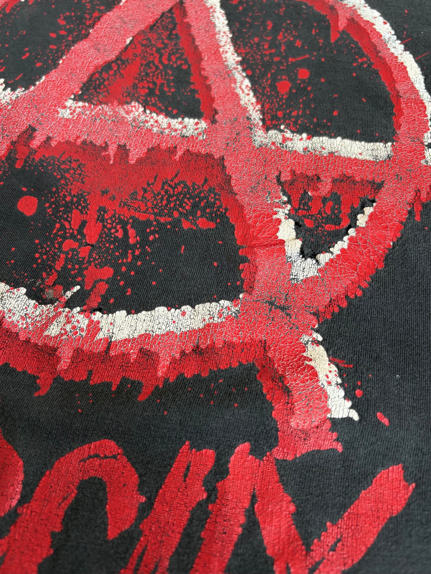90's Anarchy Symbol print t-shirt