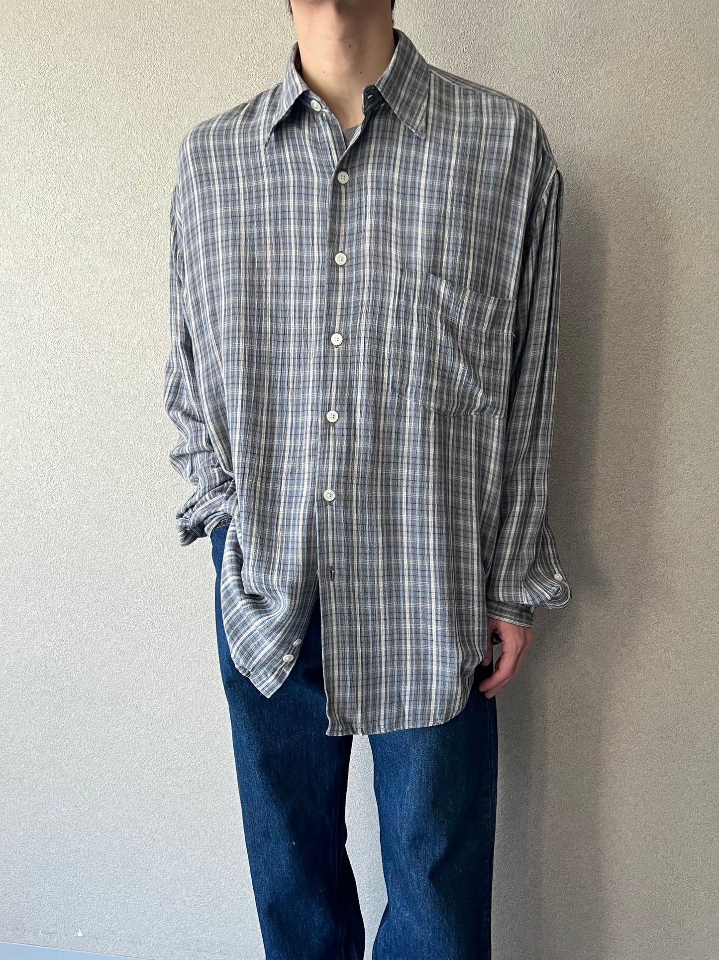 90's PERRY ELLIS rayon shirt
