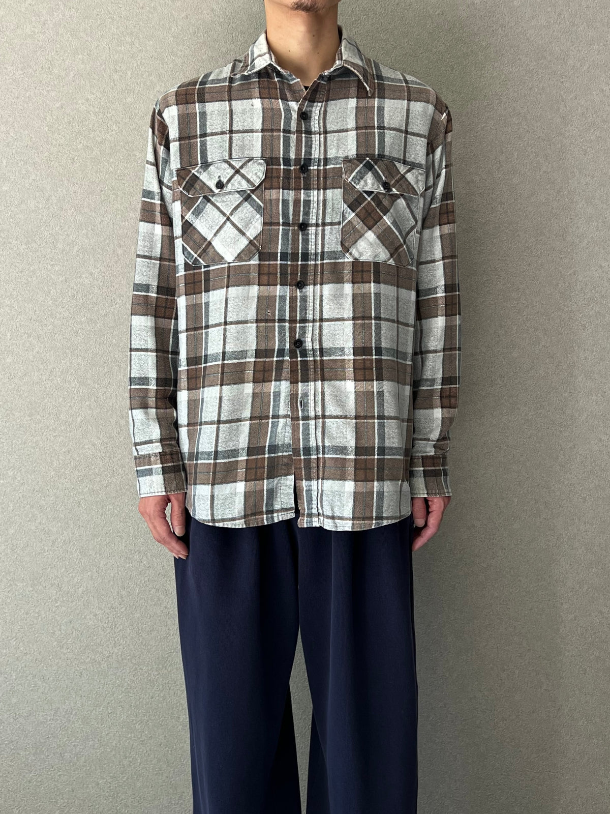 80's Fieldmaster print flannel shirt "Made in USA"