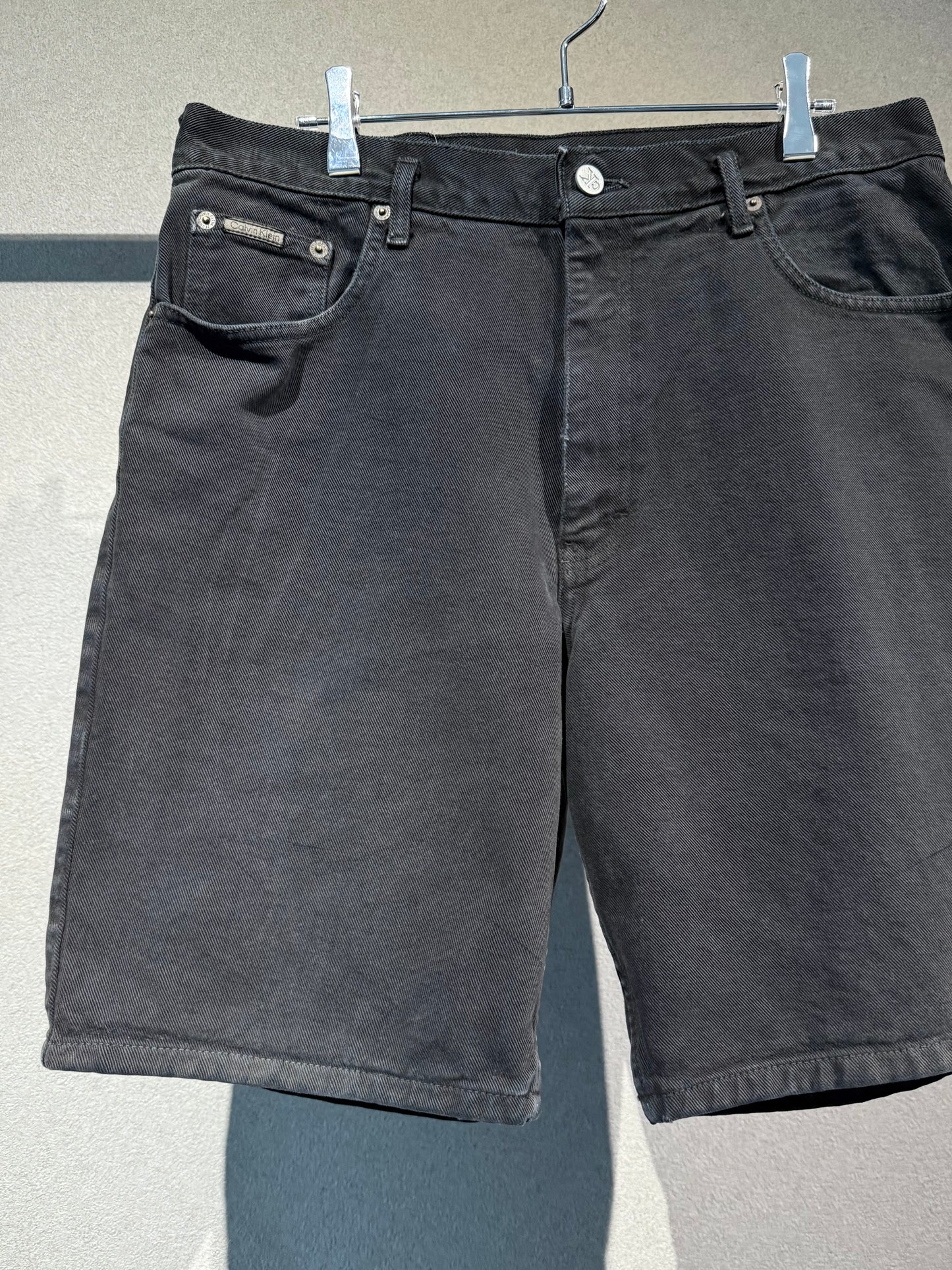 90's Calvin Klein black denim shorts