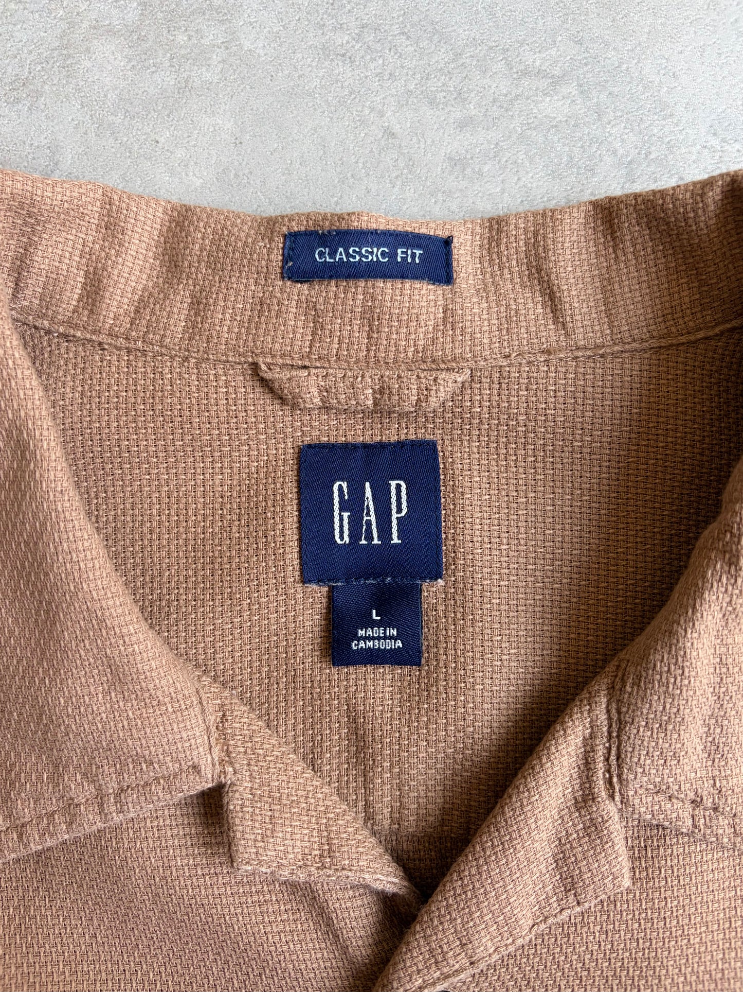 00's GAP open collar shirt