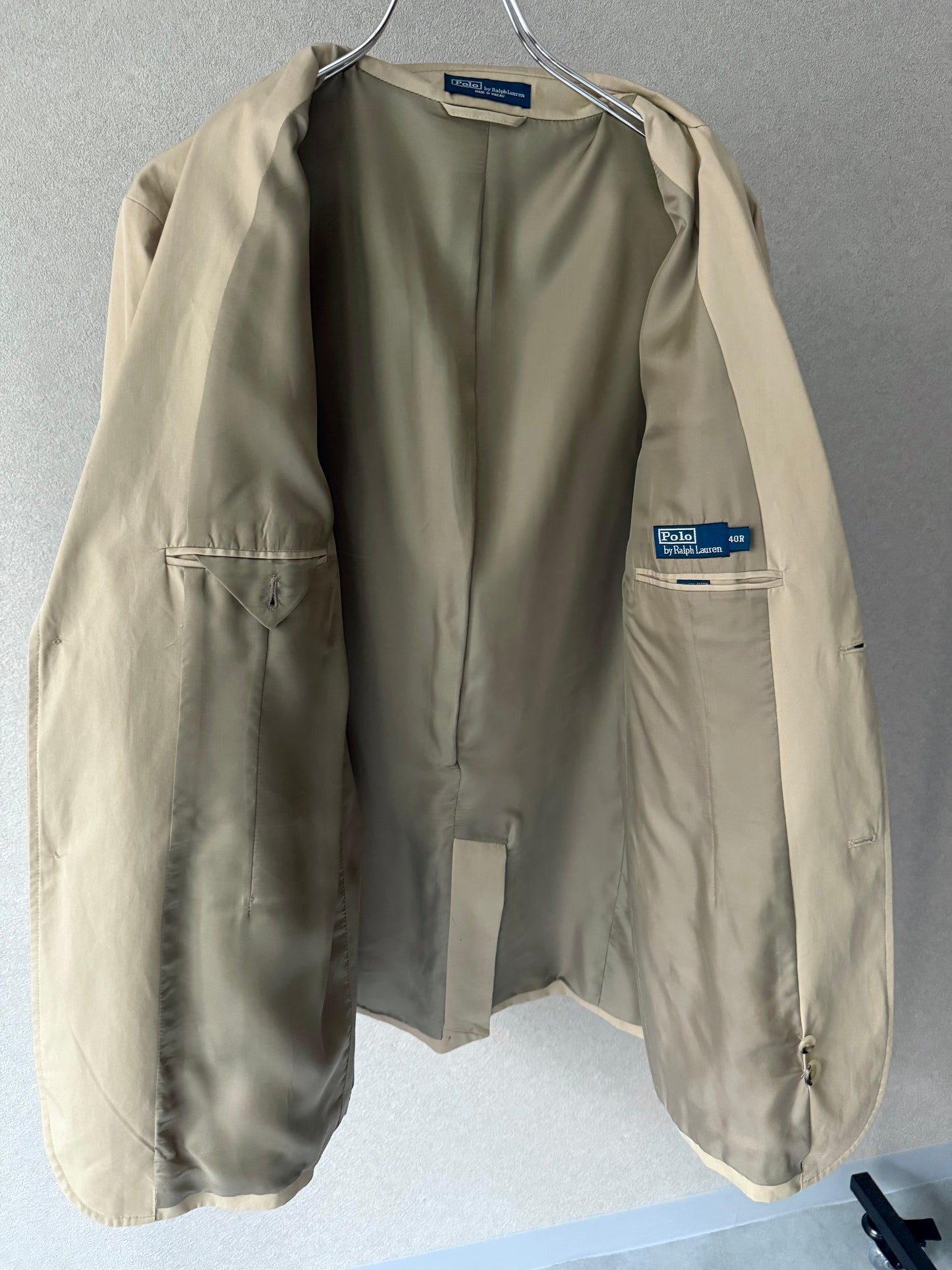 90's Polo Ralph Lauren cotton tailored jacket "Made in MACAU"