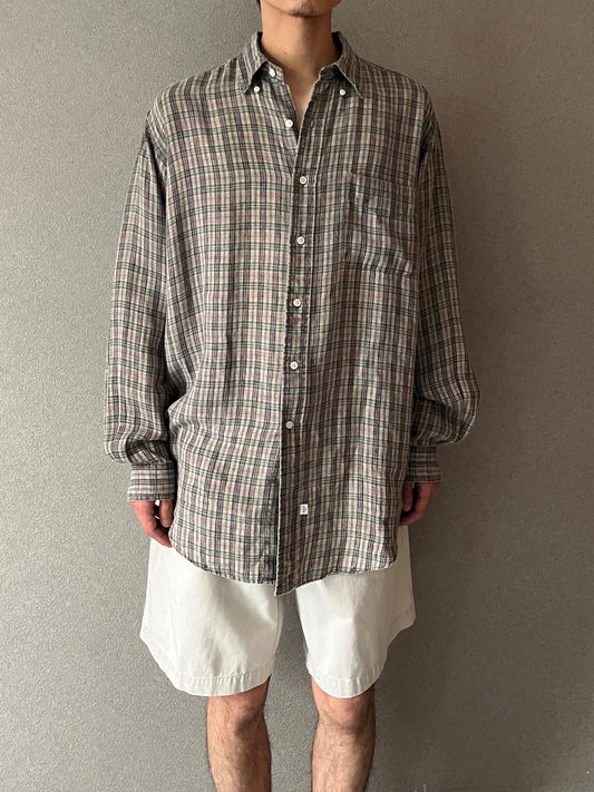 80's Polo Ralph Lauren linen BD shirt