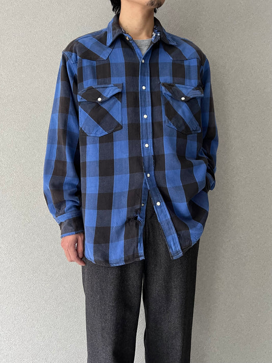 90's〜 FIVE BROTHER western flannel shirt