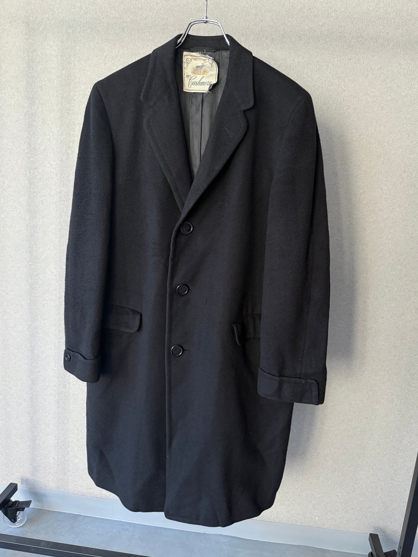 60's VINTAGE cashmere chester coat