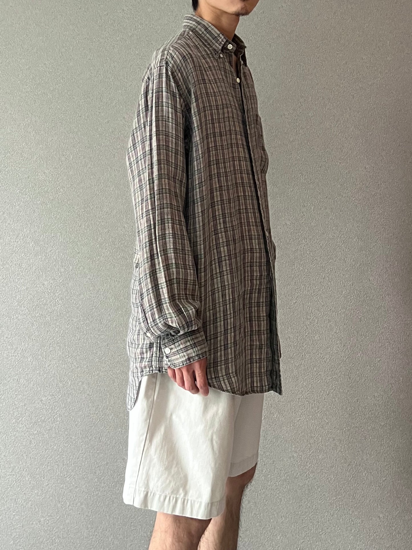 80's Polo Ralph Lauren linen BD shirt