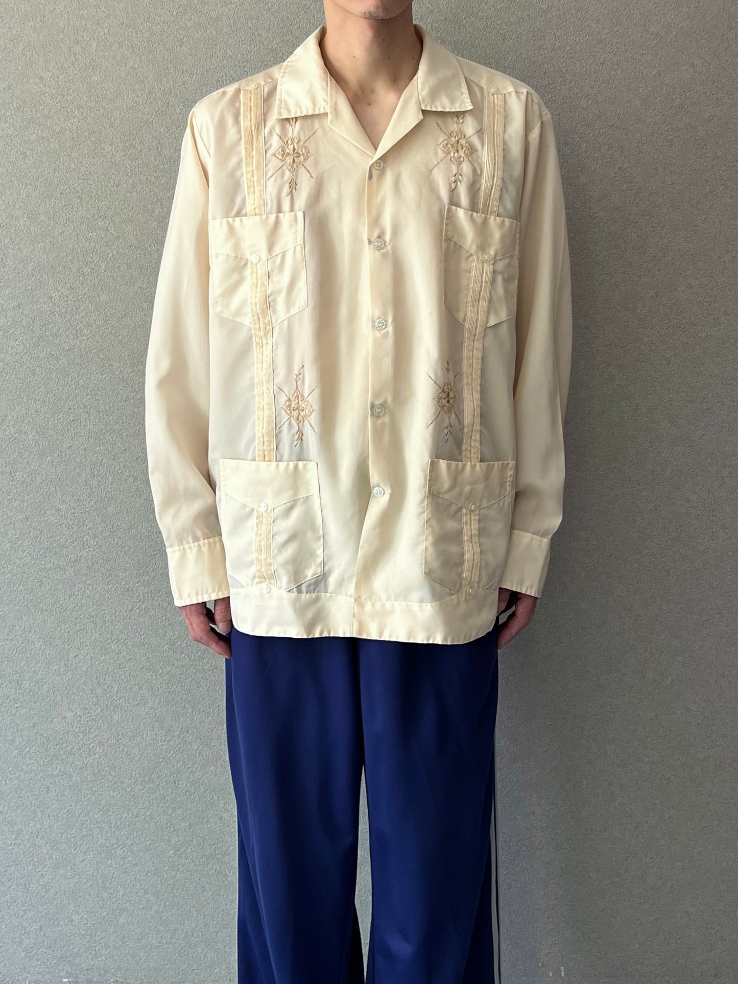 80's Mayalan L/S guayabera shirt