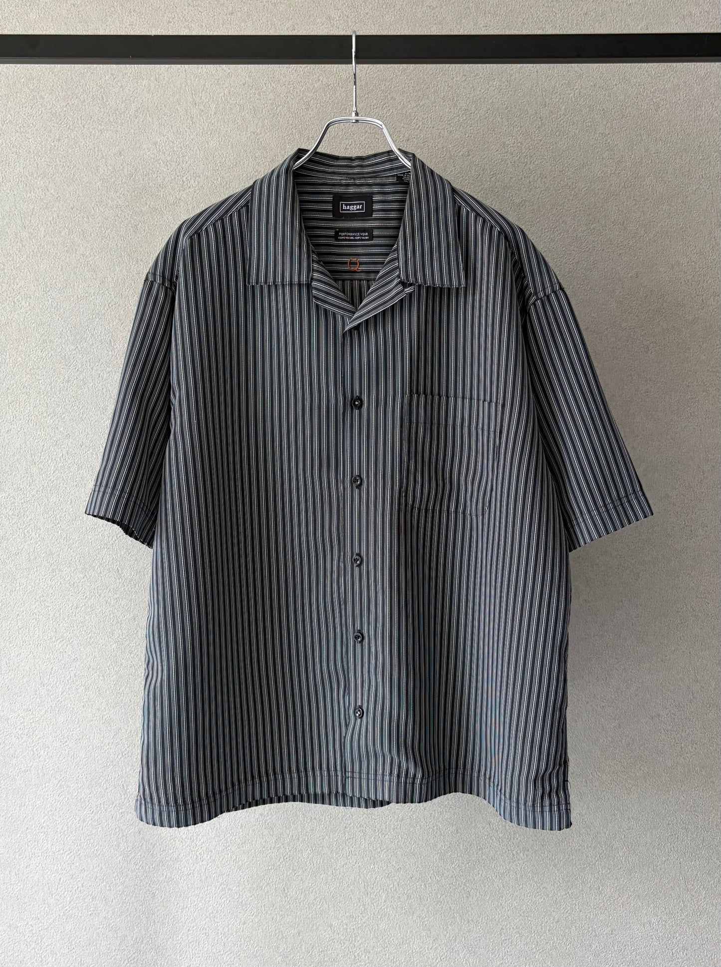 00's hagger open collar shirt
