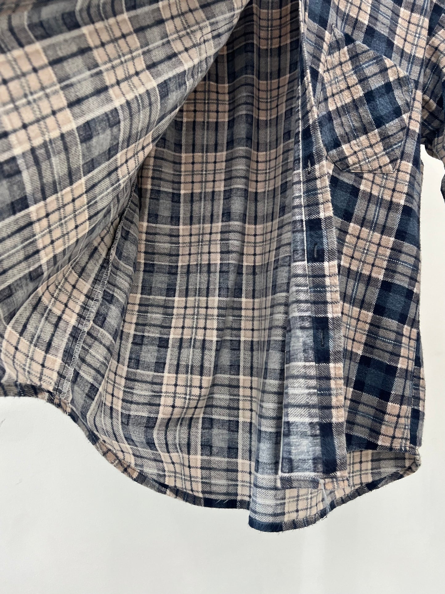 80's SAUGATUCK print flannel shirt