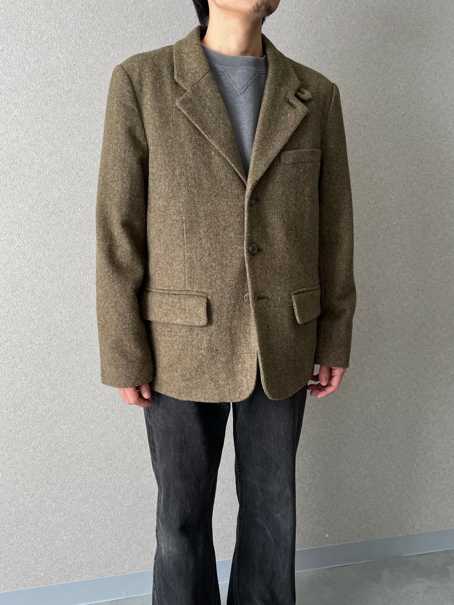 00's L.L.Bean insulation tweed jacket