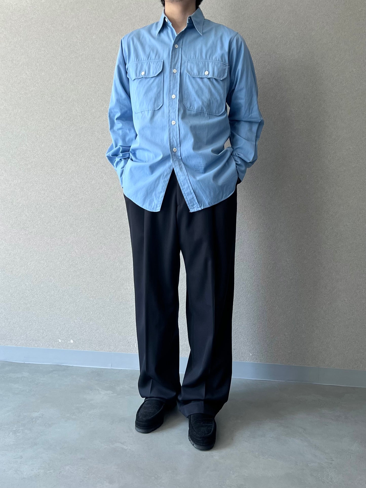 60's VINTAGE work shirt "Made in USA"