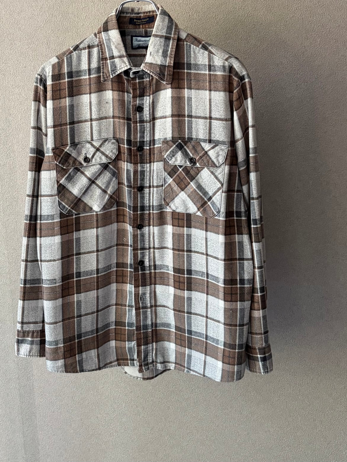 80's Fieldmaster print flannel shirt "Made in USA"