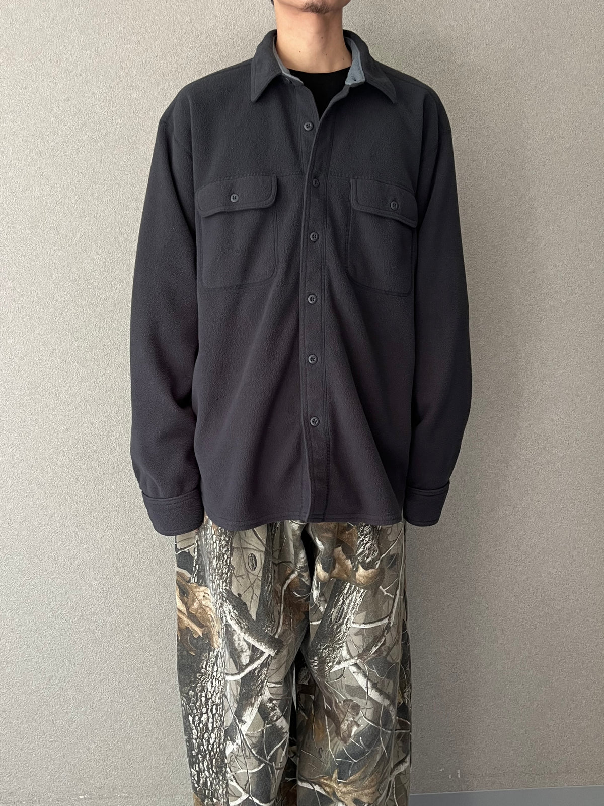 90's LANDS' END fleece shirt "Made in USA"