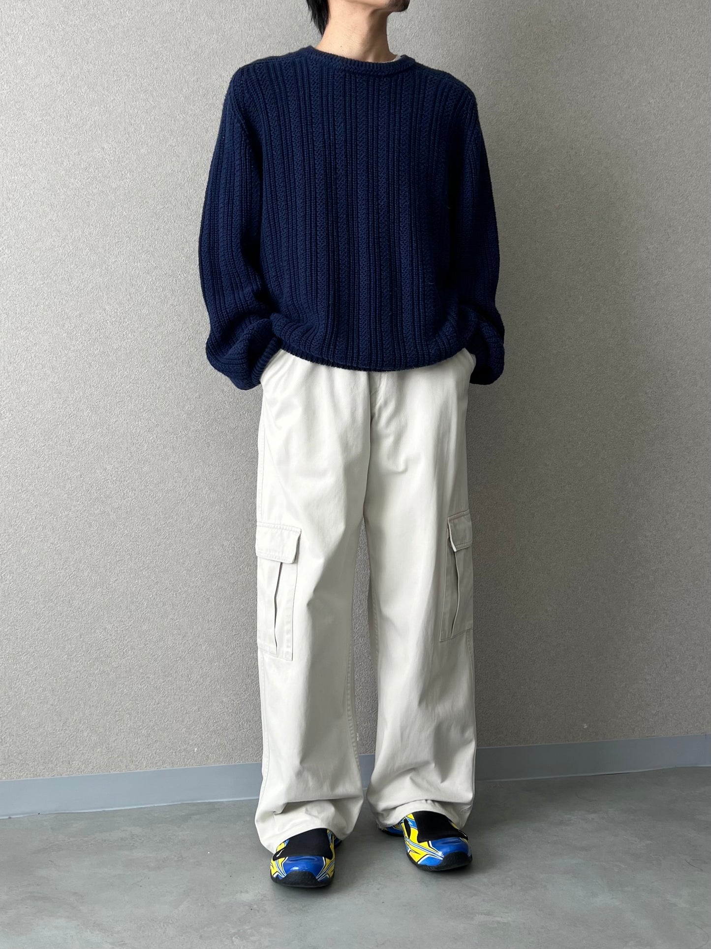 90's ST.JOHN'S BAY ramie×cotton knit sweater