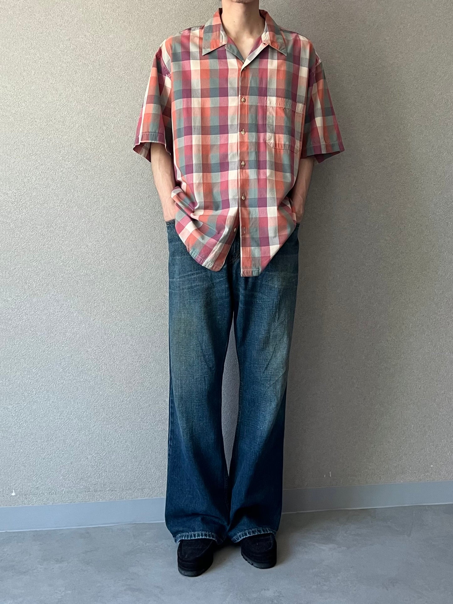 00's PENDLETON open collar shirt