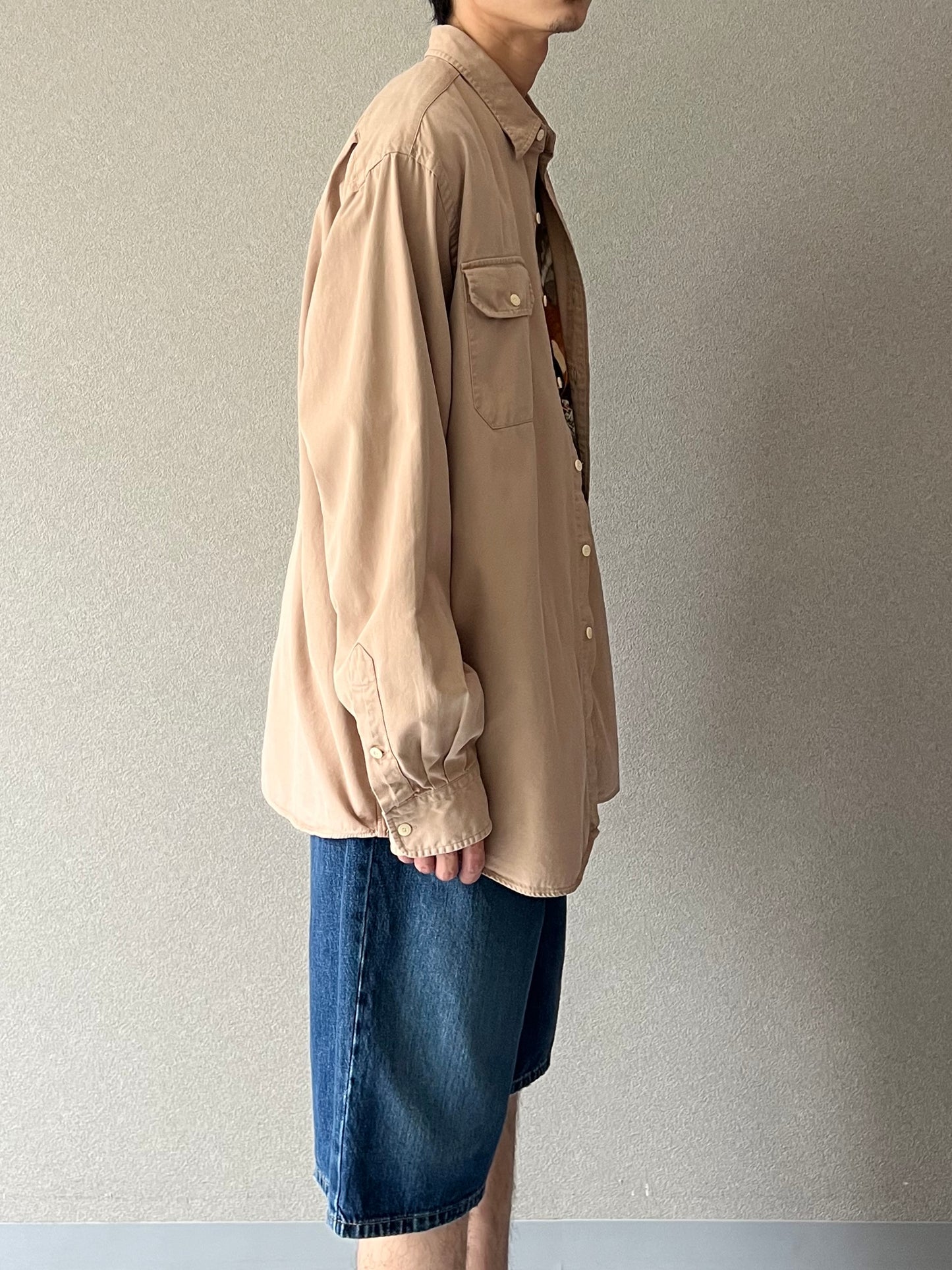 90's Polo Ralph Lauren silk x cotton work shirt
