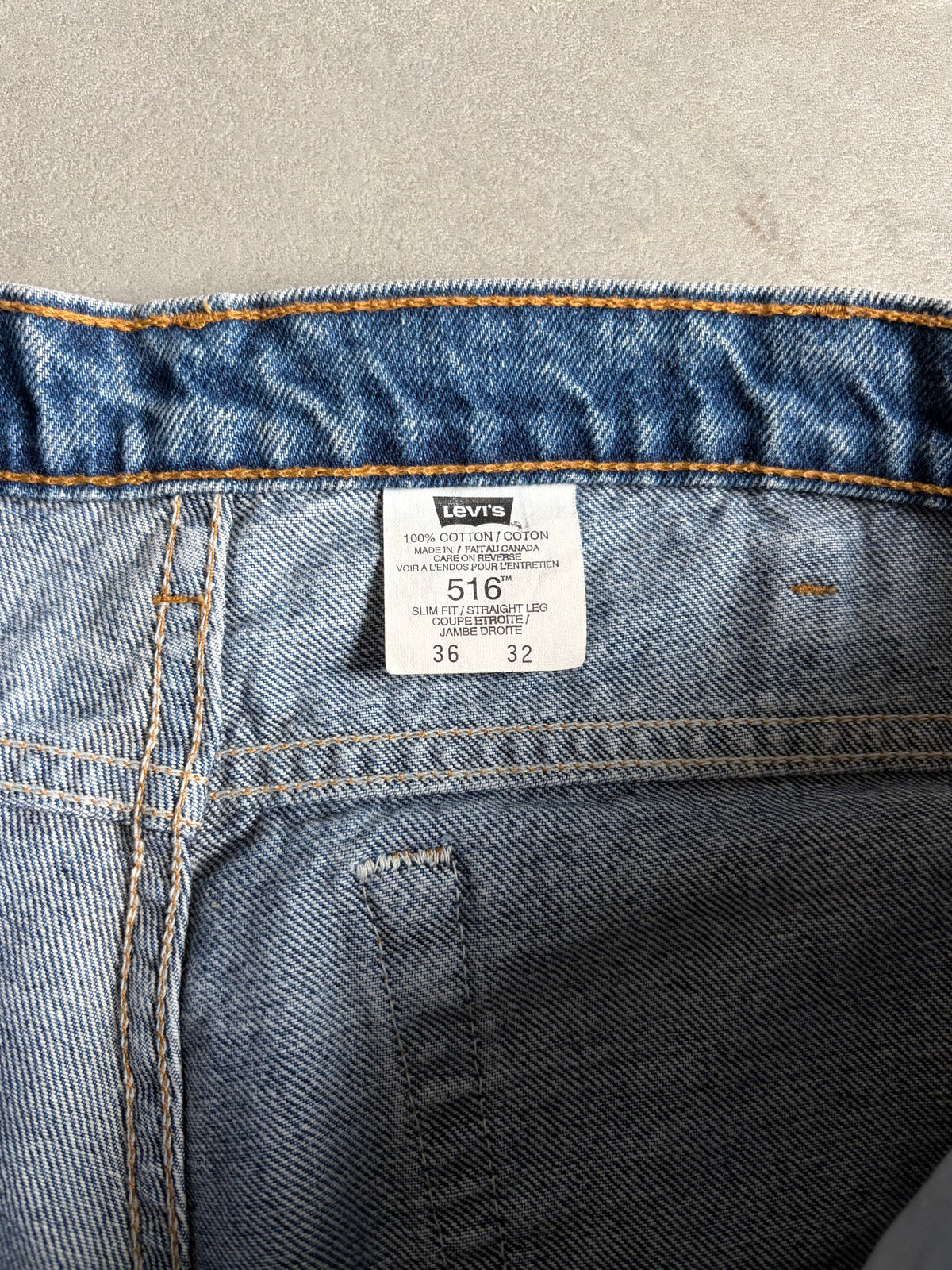 90's Levi's 516 denim pants "Made in CANADA"
