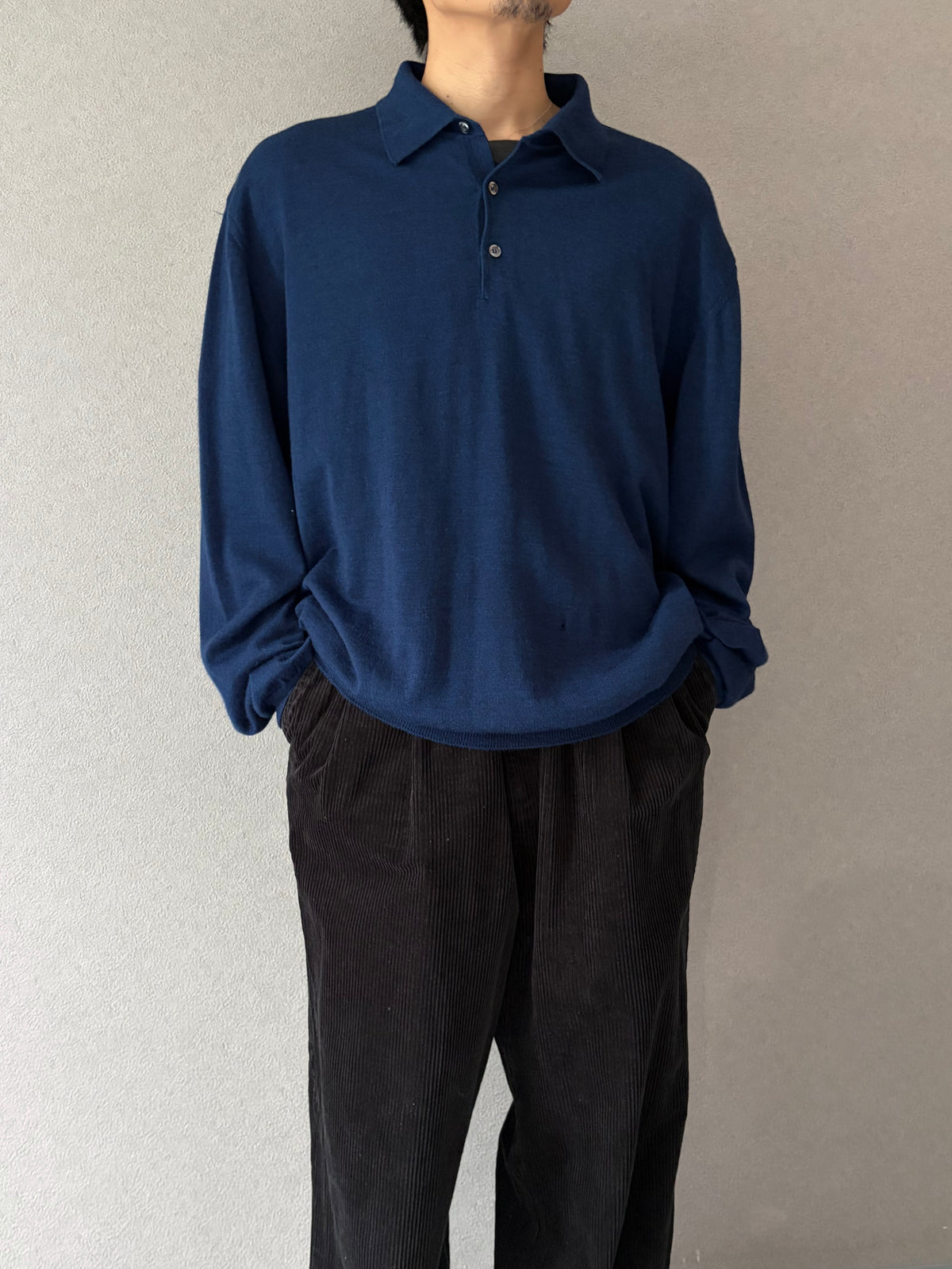 90's Moda Italia knit polo shirt "Made in ITALY"