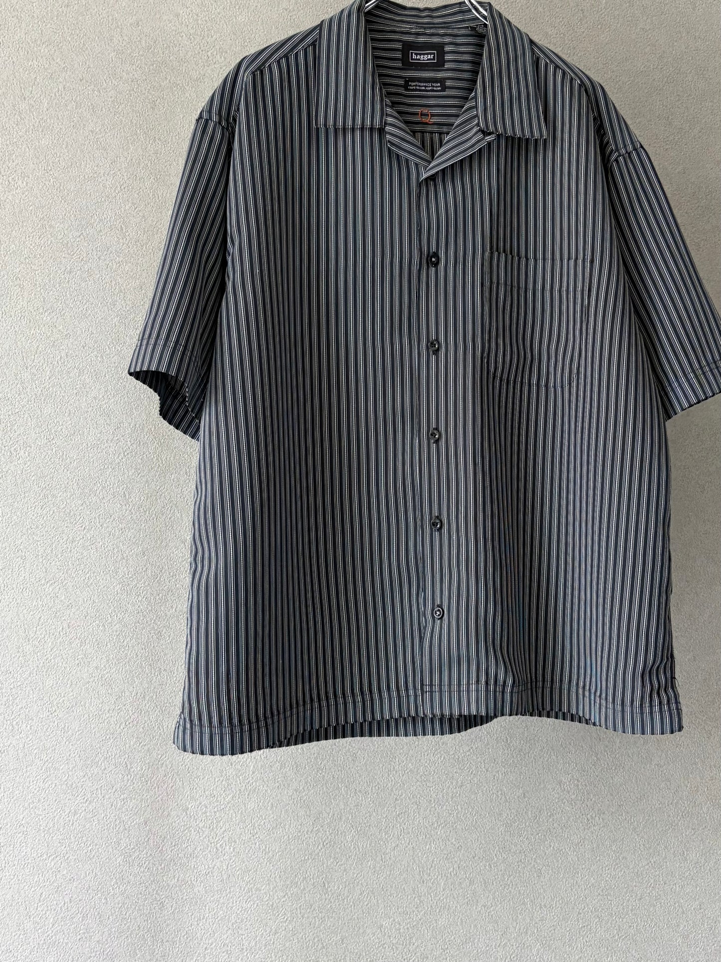 00's hagger open collar shirt